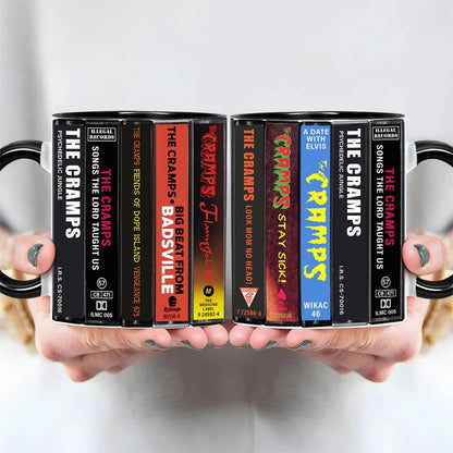 The Cramps Albums Cassette Collection Retro Accent Mug