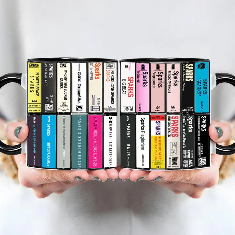 Sparks Albums Cassette Collection Retro Accent Mug