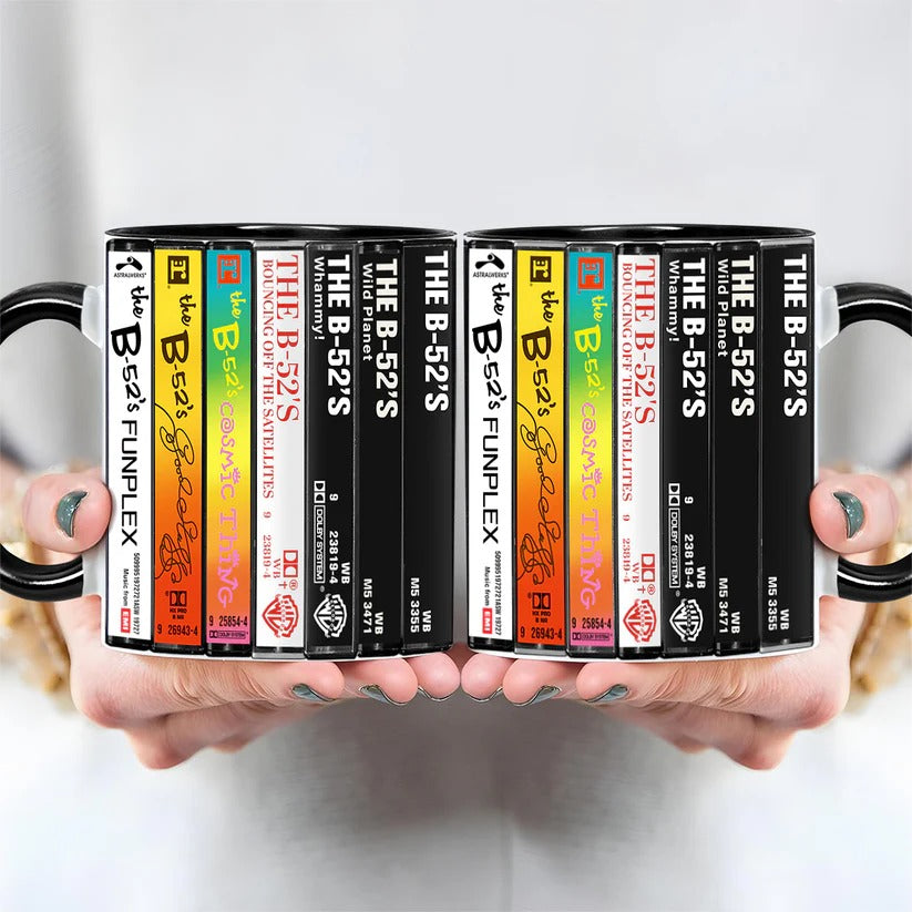 The B-52's Albums Cassette Collection Retro Accent Mug