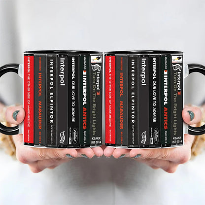 Interpol Albums Cassette Collection Retro Accent Mug
