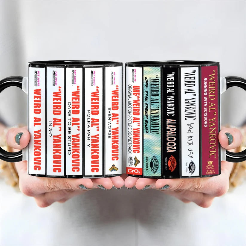 Weird AI Albums Cassette Collection Retro Accent Mug