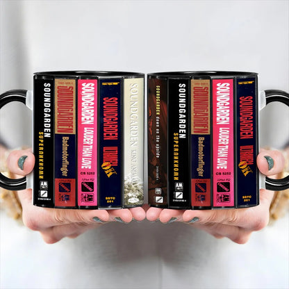 Soundgarden Albums Cassette Collection Retro Accent Mugs