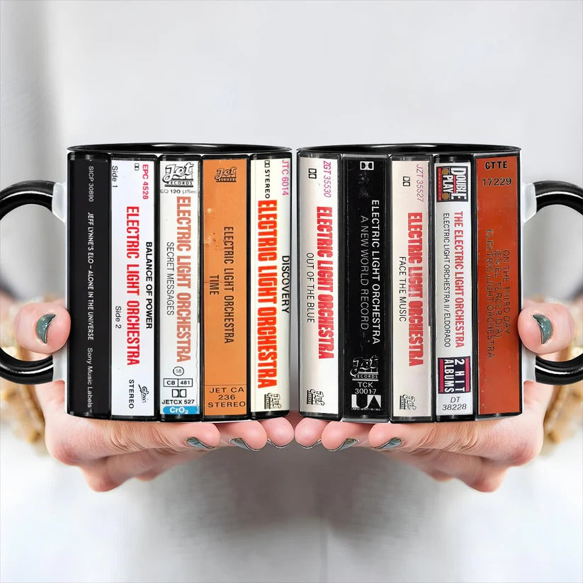 Electric Light Orchestra Albums Cassette Retro Accent Mug