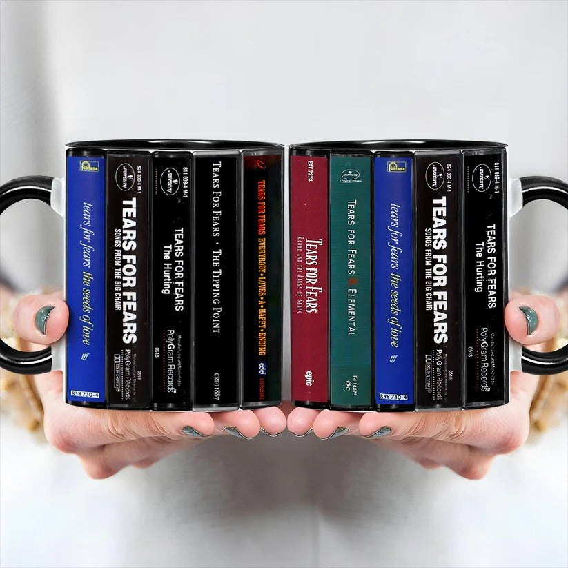 Tears for Fears Albums Cassette Collection Retro Accent Mug