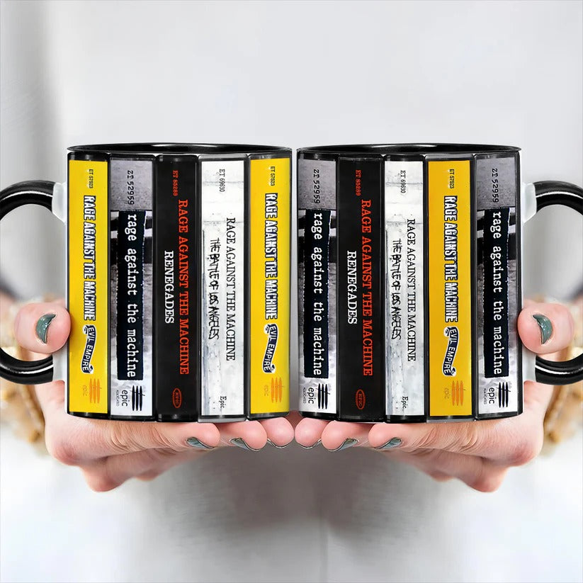 Rage Against The Machine Albums Cassette Collection Retro Accent Mug