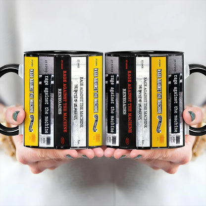 Rage Against The Machine Albums Cassette Collection Retro Accent Mug