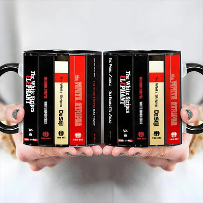 The White Stripes Albums Cassette Collection Retro Accent Mug