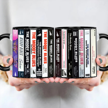 The Moody Blues Albums Cassette Collection Retro Accent Mug
