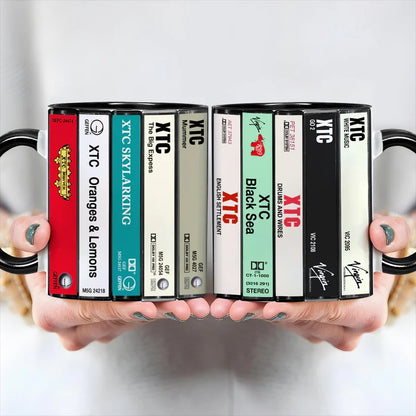 XTC Albums Cassette Collection Retro Accent Mug