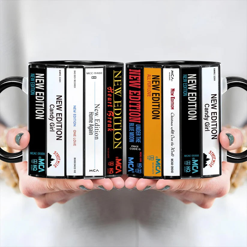 New Edition Albums Cassette Retro Collection Accent Mug