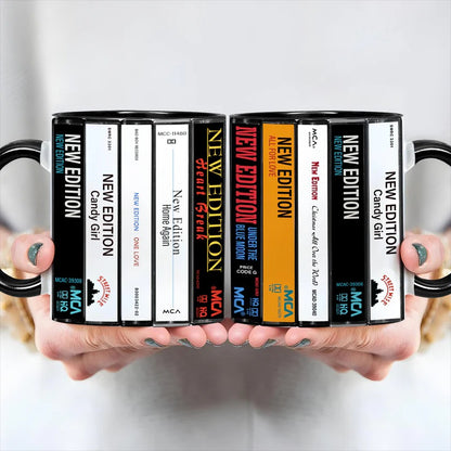 New Edition Albums Cassette Retro Collection Accent Mug