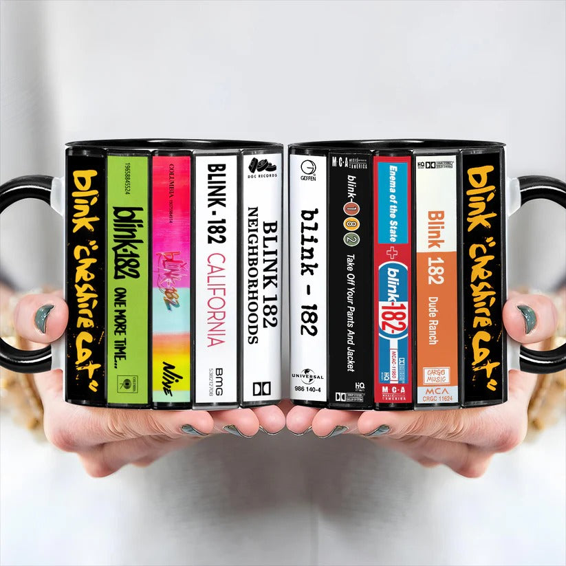 Blink-182 Albums Cassette Collection Retro Accent Mug