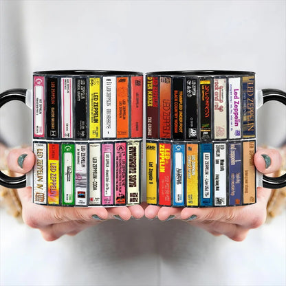 Led Zeppelin Albums Cassette Retro Collection Accent Mug