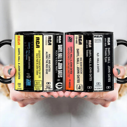 Hall & Oates Albums Cassette Retro Collection Accent Mug