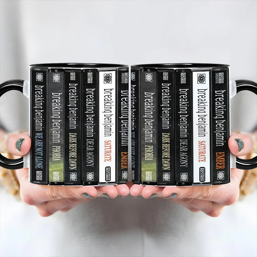 Breaking Benjamin Albums Cassette Collection Retro Accent Mug
