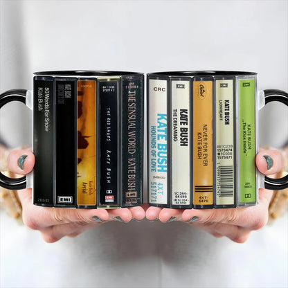 Kate Bush Albums Cassette Retro Collection Accent Mug