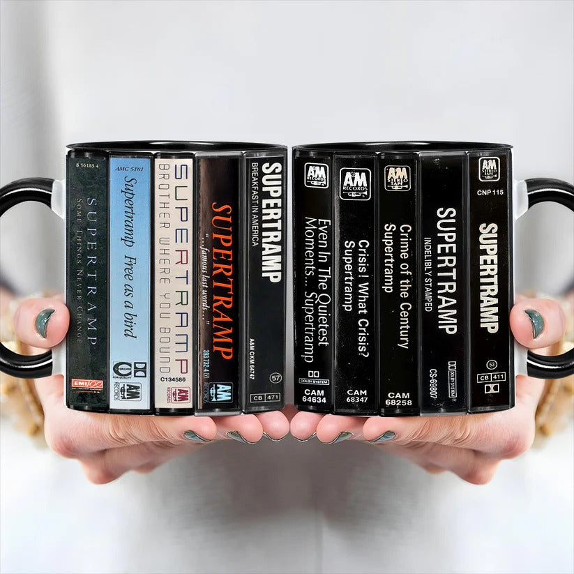 Supertramp Albums Cassette Retro Collection Accent Mug