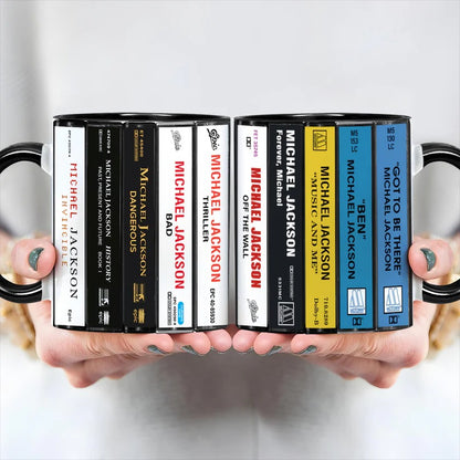 Michael Jackson Albums Retro Cassette Collection Accent Mug