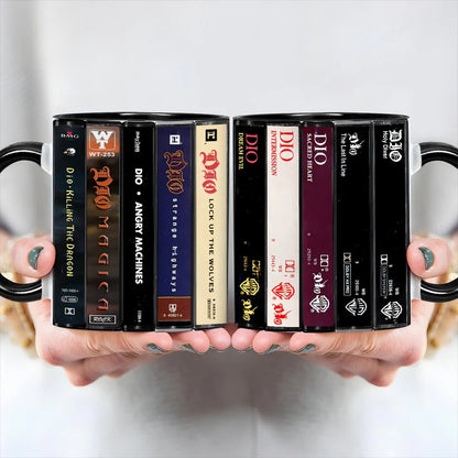 Dio Albums Cassette Collection Retro Accent Mug