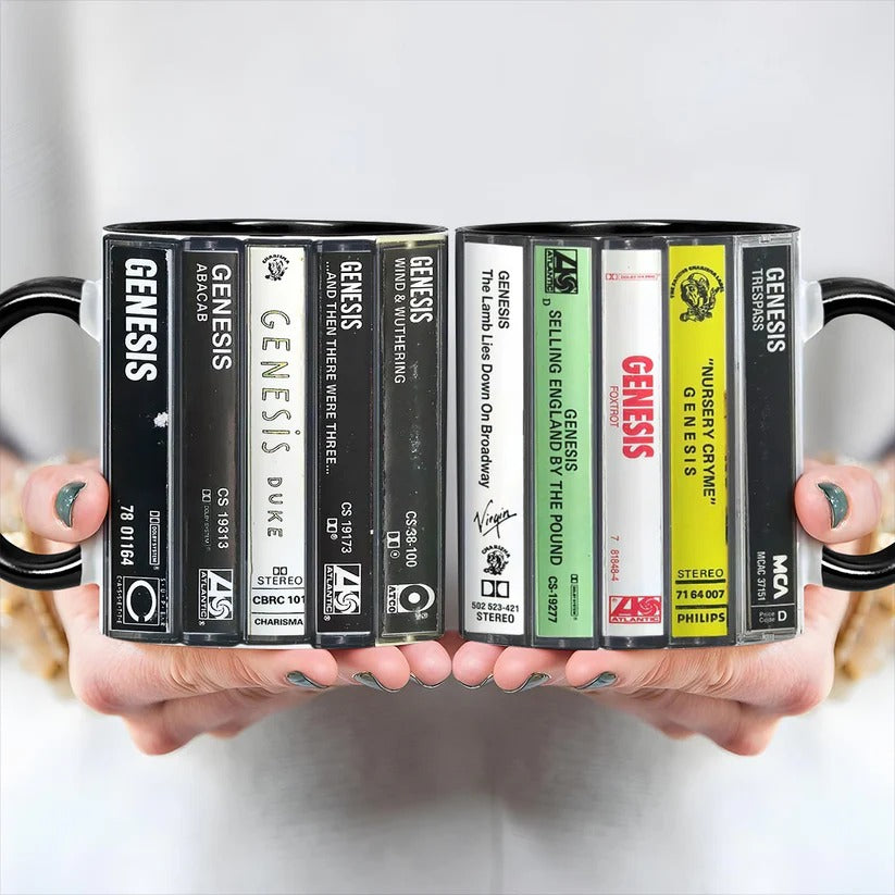 Genesis Albums Cassette Collection Retro Accent Mug