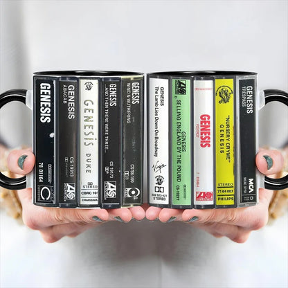 Genesis Albums Cassette Collection Retro Accent Mug