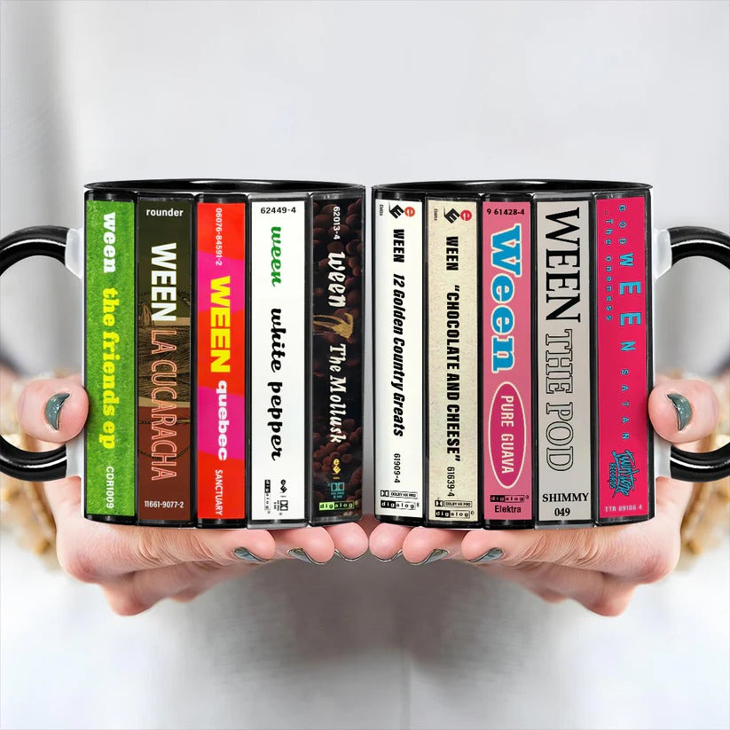 Ween Albums Cassette Collection Retro Accent Mug