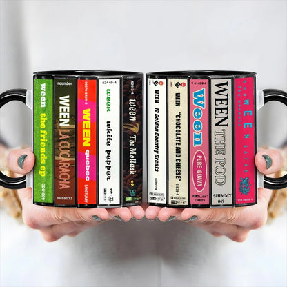 Ween Albums Cassette Collection Retro Accent Mug