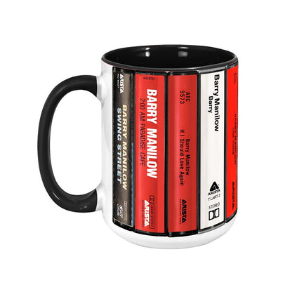 Barry Manilow Albums Cassette Retro Collection Accent Mug