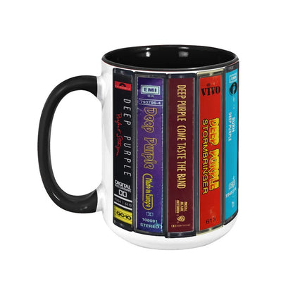 Deep Purple Albums Cassette Retro Collection Accent Mug