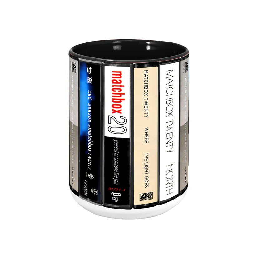 Matchbox Twenty Albums Cassette Collection Retro Accent Mug