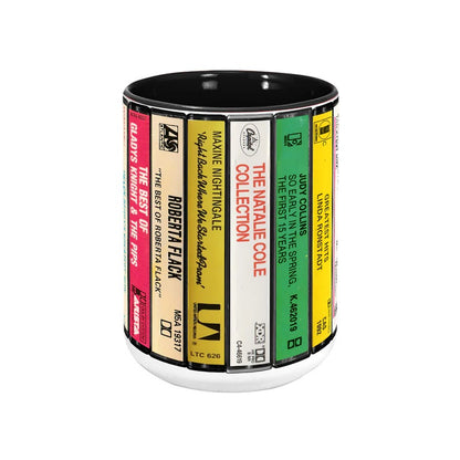 70's Female Voices Albums Cassette Collection Retro Accent Mug
