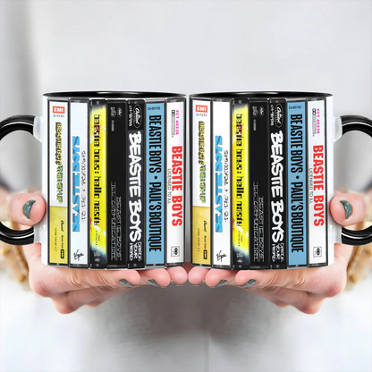 Beastie Boys Albums Cassette Collection Retro Accent Mug