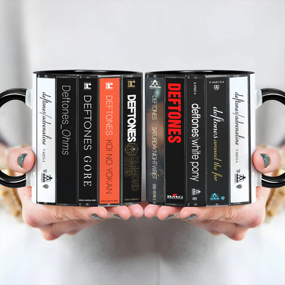 Deftones Albums Cassette Collection Retro Accent Mug