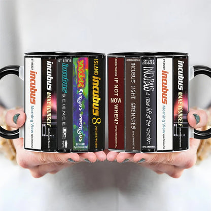 Incubus Albums Cassette Collection Retro Accent Mug