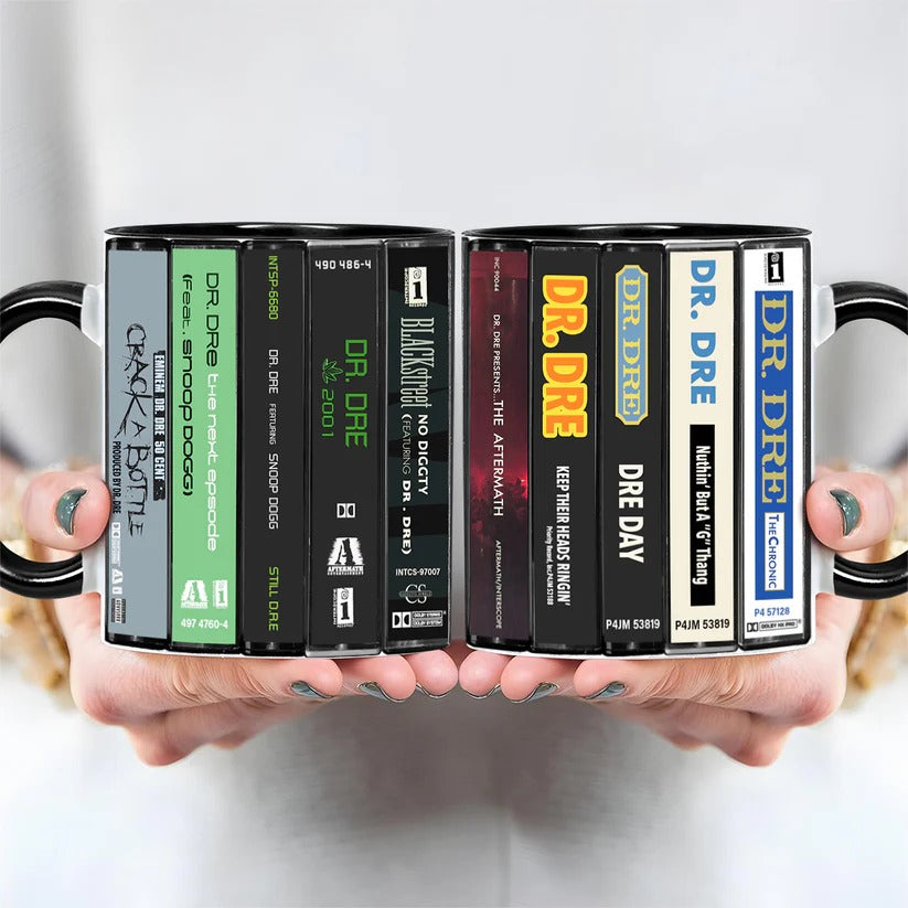 Dr. Dre Albums Cassette Collection Retro Accent Mug