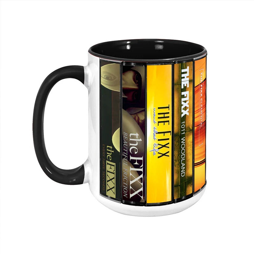 The Fixx Albums Cassette Collection Retro Accent Mug