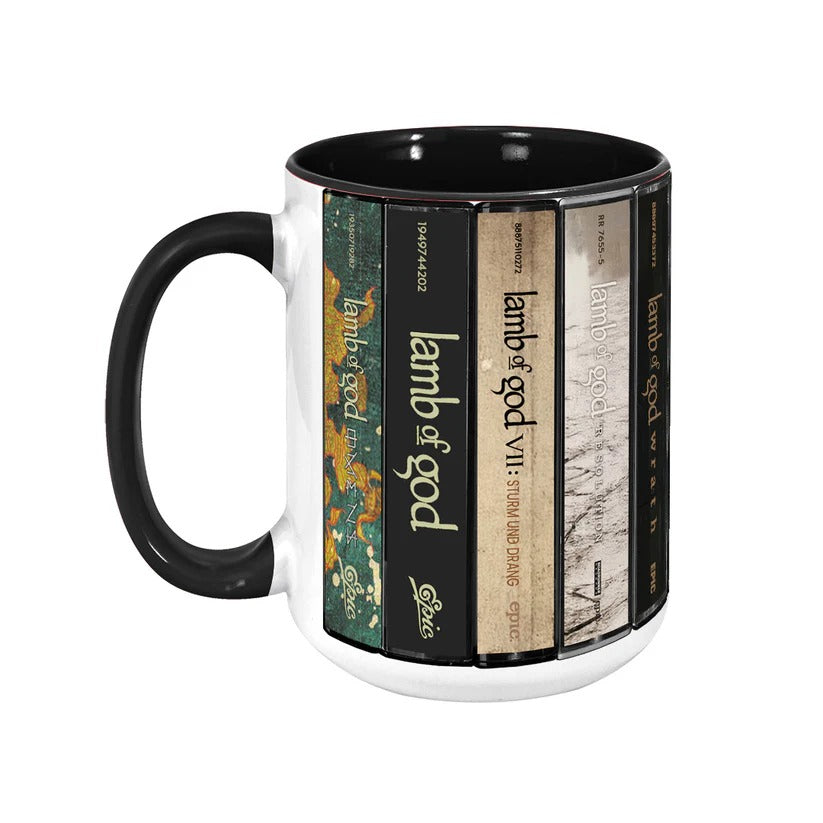 Lamb of God Albums Cassette Collection Retro Accent Mug