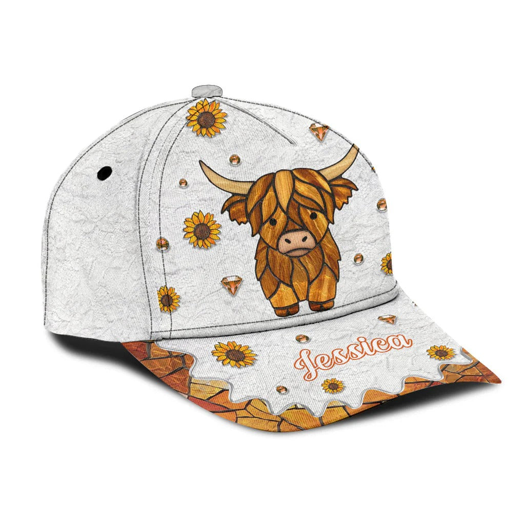 Adorable Highland Cow - Personalized Classic Cap
