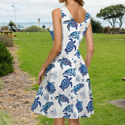 Love Turtles - Personalized Sleeveless Dress