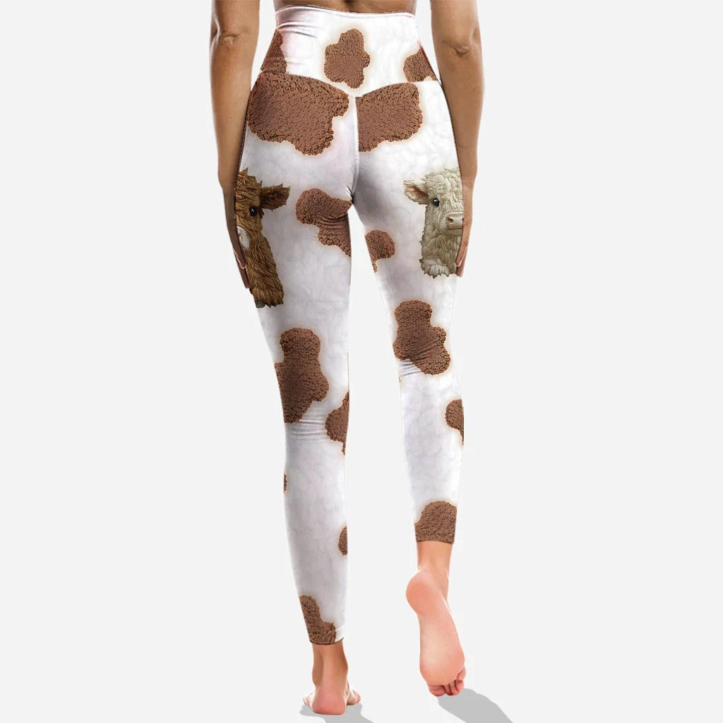 Adorable Highland Cows - Personalized Hoodie and Leggings