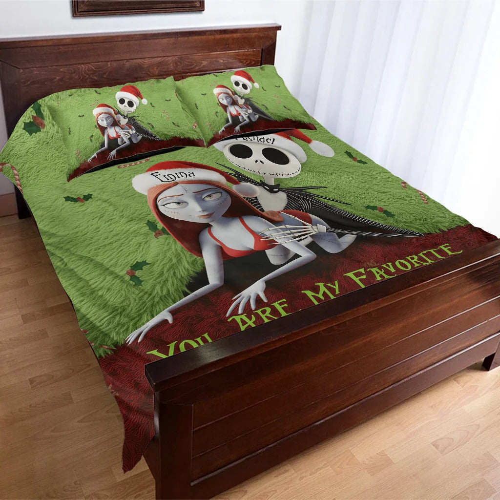 Favorite Thing To Do This Christmas - Personalized Couple Bedding Set