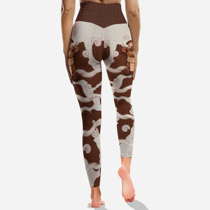 Cute Highland Cow - Personalized Hoodie and Leggings