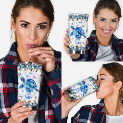 Crystal Sea - Personalized Turtle Tumbler
