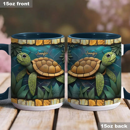 Adorable Turtle Mug, Personalized Accent Mug