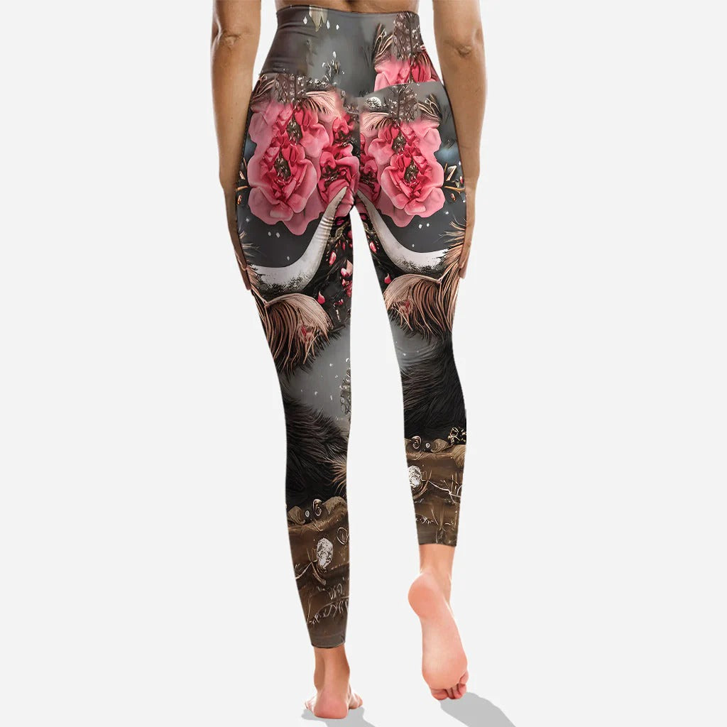 Love Highland Cows - Personalized Hoodie and Leggings