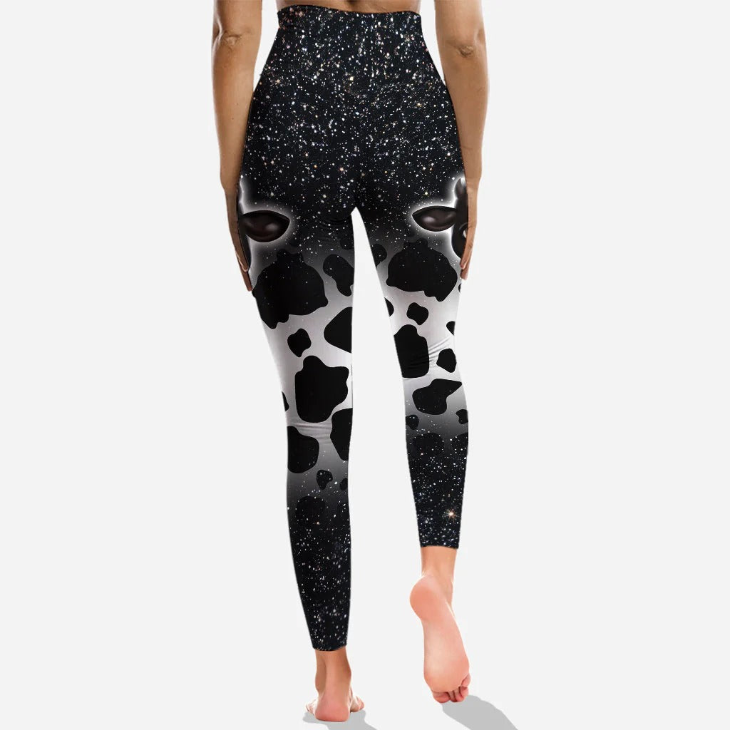 Personalized Moody Baby Cow - Highland Cow Hoodie and Leggings