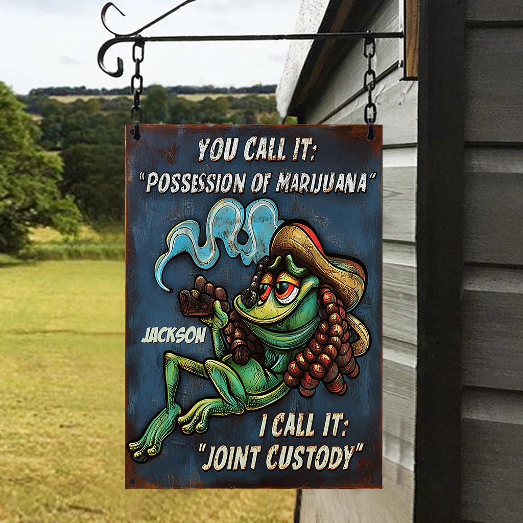 Possession of Marijuana - Personalized Weed Metal Sign