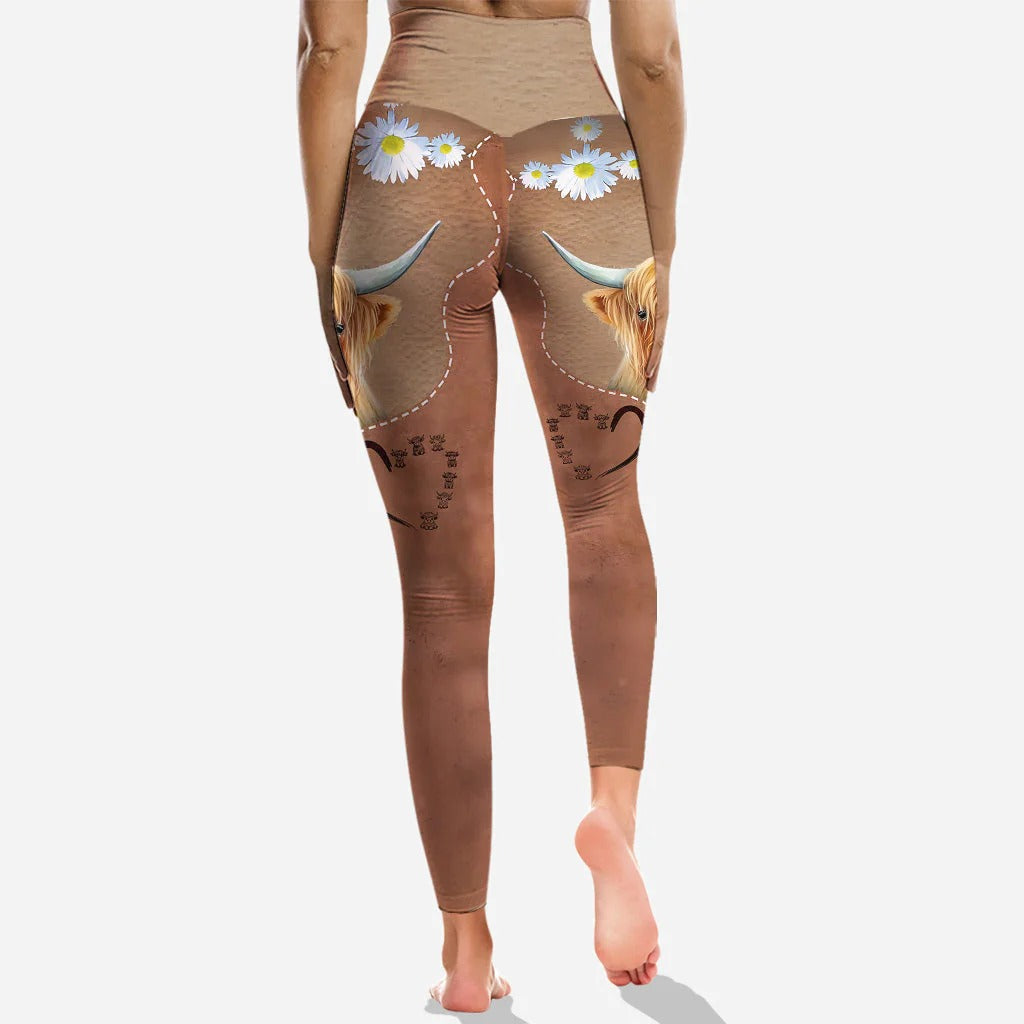 Love Highland Cows - Personalized Hoodie and Leggings