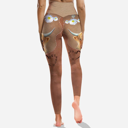 Love Highland Cows - Personalized Hoodie and Leggings