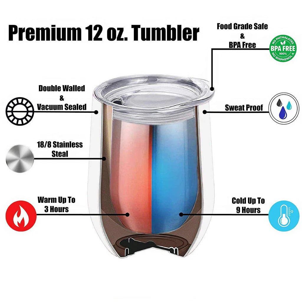 Triple Moon Pentacle - Personalized Witch Wine Tumbler